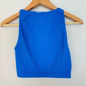 Blue Crop Top